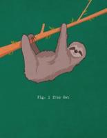 Sloth Tree Cat Notebook