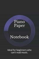 Piano Paper Notebook