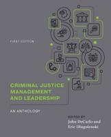 Criminal Justice Management and Leadership: An Anthology