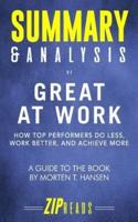 Summary & Analysis of Great at Work