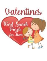 Valentines Word Search Puzzles for Mom