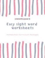 Easy Sight Word Worksheets