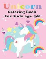 Unicorn Coloring Book for Kids Age 4-8