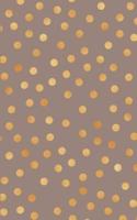 Tan With Gold Colored Circle Flakes 5 X 8 Writer's Utility Notebook