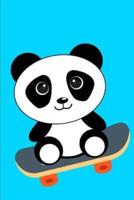 Panda Bear Skateboarding Notebook Journal 120 College Ruled Pages 6 X 9