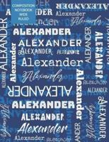 Alexander Composition Notebook Wide Ruled