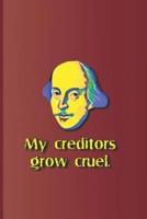 My Creditors Grow Cruel.: A Quote from the Merchant of Venice by William Shakespeare
