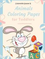 Animals Coloring Pages for Toddlers: Coloring Books for Kids Ages 4 - 12 for Boys, Girls as Well as Adults. There Are ABC Alphabet Coloring Flashcards