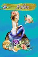 Heavenly Mermaid Aylin: Wide Ruled Composition Book Diary Lined Journal