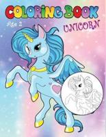 Unicorn Coloring Book Age 2