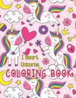 I Heart Unicorns Coloring Book