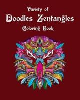 Variety of Doodles Zentangles Coloring Book: Mandalas Doodles Coloring Book Coloring Pages for Senior and All Ages