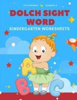 Dolch Sight Word Kindergarten Worksheets