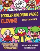 Toddler Coloring Pages (Clowns)