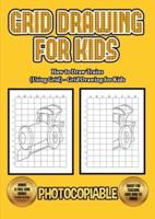 How to Draw Trains (Using Grids) - Grid Drawing for Kids: This book will show you how to draw train easy, using a step by step approach. Including goods train, metro train, bullet train, cartoon train and several other trains to draw.