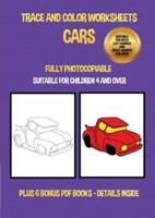Trace and color worksheets (Cars): This book has 40 trace and color worksheets. This book will assist young children to develop pen control and to exercise their fine motor skills.