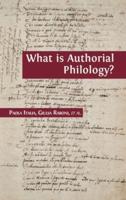 What is Authorial Philology?