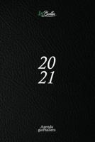 Agenda 2021 Giornaliera: 12 mesi   1 pagina per giorno con orari e calendario 2021   Formato medio (15,24 x 22,86 cm)   Colore nero