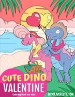 Cute Dino Valentine Coloring Book for Kids