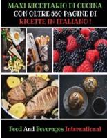 Maxi Ricettario Di Cucina Con Oltre 560 Pagine Di Ricette in Italiano