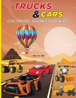 CARS AND TRUCKS COLORING BOOK FOR KIDS:  Cars and Trucks Activity Book for Kids Ages 2-4 and 4-8, Boys or Girls, with 20 High Quality Illustrations .