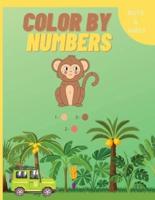 Color by Numbers: Now coloring gets even easier I Colour different animals and objects in a personal way and discover the artist in each child, game for kids 3 - 7 age, 8.5 x 11