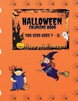 Halloween Coloring Book for Kids Ages 7 - 11