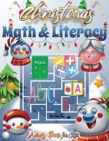 Christmas Math and Literacy Activity Book for Kids, Holiday Math and Reading Adventures