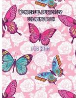 Wonderful butterfly coloring book for kids: 80 pages of completely unique butterfly coloring   Fun activity book for young children, ages 2-8 Simple and light butterflies