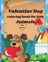 Valentine's day colorink book for kids animals: 60 images with cute and in love animals, for girls and boys, fun images for Valentine's Day. Gift suitable for children between 6 and 8 years.