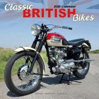 Classic British Bikes Calendar 2025 Square Motorbike Wall Calendar - 16 Month