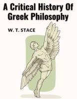 A Critical History Of Greek Philosophy
