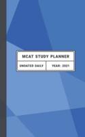 MCAT Study Planner: Undated daily MCAT planner. Use for MCAT study schedule and organizing MCAT prep. Ideal for MCAT practice and studying for the medical entrance exam.