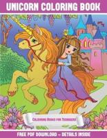 Colouring Books for Teenagers (Unicorn Coloring Book): A unicorn coloring (colouring) book with 30 coloring pages that gradually progress in difficulty: This book can be downloaded as a PDF and printed out to color individual pages