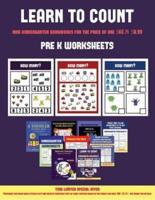 Pre K Worksheets (Learn to count for preschoolers) : A full-color counting workbook for preschool/kindergarten children.