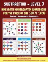 Printable Kindergarten Worksheets (Kindergarten Subtraction/Taking Away Level 3): 30 full color preschool/kindergarten subtraction worksheets (includes 8 printable kindergarten PDF books worth $60.71)