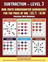 Preschool Math Workbook (Kindergarten Subtraction/Taking Away Level 3) : 30 full color preschool/kindergarten subtraction worksheets (includes 8 printable kindergarten PDF books worth $60.71)