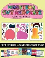 Crafts Kits for Kids (20 Full-Color Kindergarten Cut and Paste Activity Sheets - Monsters)