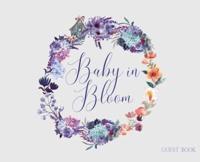 Baby in Bloom, Baby Shower Hardback Guest Book (Landscape)