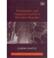 Privatization and Corporate Control in the Czech Republic