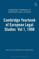 The Cambridge Yearbook of European Legal Studies. Vol. 1 1998