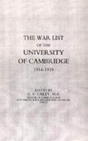 War List of the University of Cambridge 1914-1918