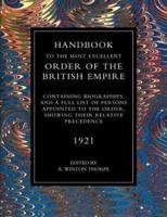 Handbook to the Most Excellent Order of the British Empire(1921)