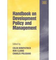 Handbook on Development Policy and Management