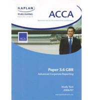 ACCA Paper 3.6 Gbr Advanced Corporate Reporting