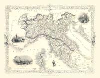 John Tallis Map of Northern Italy 1851