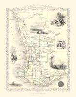 John Tallis Map of Western Australia 1851