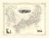 John Tallis Map of Japan and Korea 1851