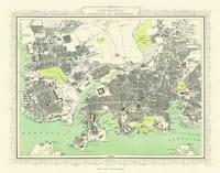 Collins Map of Plymouth and Devonport 1898