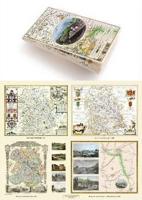A Shropshire 1611 - 1836 - Fold Up Map That Features a Collection of Four Historic Maps, John Speed's County Map 1611, Johan Blaeu's County Map of 1648, Thomas Moules County Map of 1836 and a Map of the Severn Valley Railway in 1887.The Maps Also Feature a Number of Early Views Across Shropshire Inc